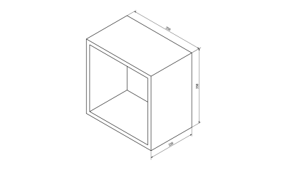 Sapho ESPACE otevřená policová skříňka 35x35x22cm, borovice rustik ESC150-1616
