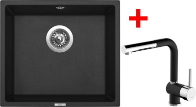 Granitový dřez Sinks FRAME 457 Pureblack + Mix 3 P GR N6 G8026