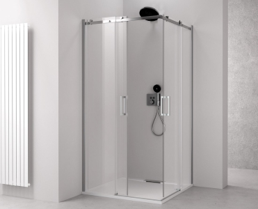 Polysan THRON ROUND obdélníkový sprchový kout 900x800mm, kulaté pojezdy, rohový vstup TL2980-5005