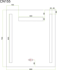 Mereo Zrcadlo 60x70 cm s LED osvětlením CN155