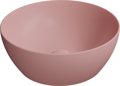 GSI PURA keramické umyvadlo na desku, průměr 42cm, blush mat 885124