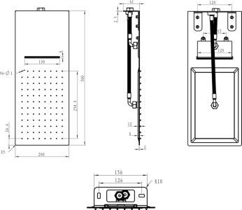Mereo Sprchová sada s  podomítkovou  baterií - 3-cestná - oválný kryt CB60157TB3
