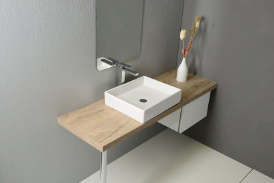 Isvea PURITY keramické umyvadlo na desku, 50x42cm, bílá 10PL66050