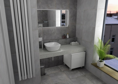 Sapho TAILOR rockstone deska 190x50 cm, provedení límce F TR190F
