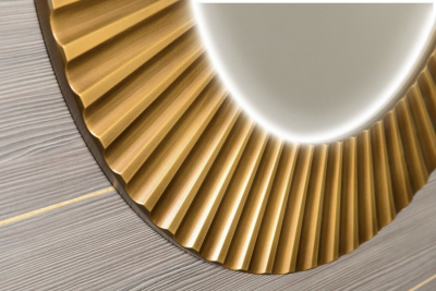 Sapho PRIDE kulaté zrcadlo s LED osvětlením v rámu ø 75cm, bronz PD754