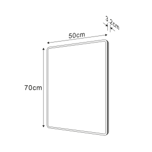 Sapho PIRI zrcadlo s LED osvětlením 50x70cm PR500