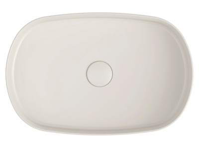 Isvea INFINITY OVAL keramické umyvadlo na desku, 55x36cm, ivory 10NF65055-2K