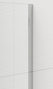Polysan ESCA CHROME jednodílná sprchová zástěna k instalaci ke stěně, sklo Flute, 800 mm ES1380-01