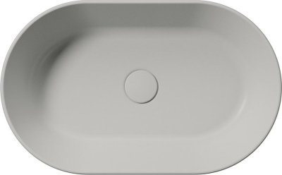 GSI KUBE X keramické umyvadlo na desku, 60x37cm, oválné, cenere mat 945817