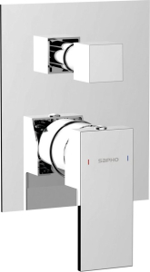 Sapho CUBEMIX podomítková sprchová baterie, 2 výstupy, chrom CM042