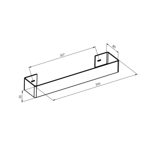 Sapho TABELLA držák ručníků 390mm, nerez mat MI390