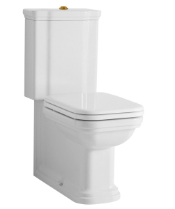 Kerasan WALDORF WC kombi, spodní/zadní odpad, bílá-bronz WCSET18-WALDORF