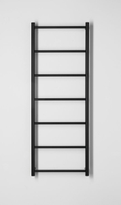 Sapho SHICK nástěnný sušák ručníků 500x1344 mm, kulatý, černá mat SH500B