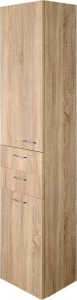 Aqualine ZOJA/KERAMIA FRESH skříňka vysoká s košem 35x184x29cm, dub platin 51232