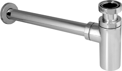Mereo Sifon umyvadlový kulatý, celokovový s převlečnou maticí, pochrom. mosaz, 5/4"x ø 32 mm CH12