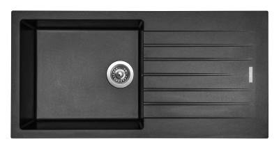 Granitový dřez Sinks PERFECTO 1000 Metalblack + Elasta nerez/černá G22374
