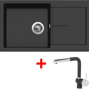 Granitový dřez Sinks INFINITY 860 Metalblack + Mix 3 P GR G14874