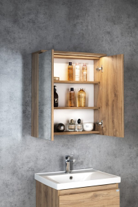 Aqualine KAWA STRIP galerka s LED osvětlením 60x70x22cm, dub emporio WGL36S