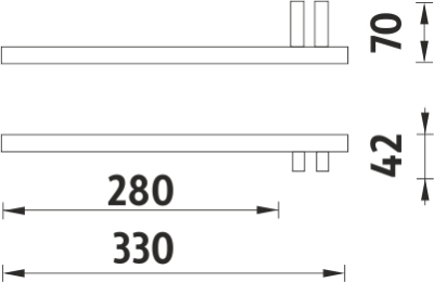 Nimco KEIRA Držák na ručníky levý do nábytku KE 22060AL-26