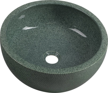 Sapho PRIORI keramické umyvadlo na desku, Ø 42 cm, zelená PI013