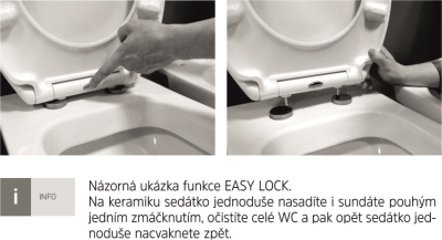 Mereo Samozavírací WC sedátko, duroplast, bílé, s odnímatelnými panty CLICK CSS119