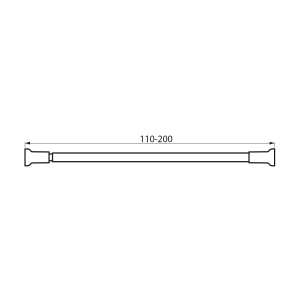 Aqualine Teleskopická rozpěrná tyč 110-200cm, nerez lesk TZ200