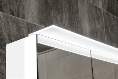 Sapho LINEX galerka s LED osvětlením, 100x70x15cm, dub stříbrný LX100-0011