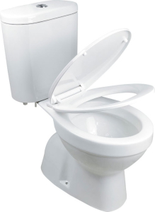 Mereo WC kombi, RIMLESS, spodní odpad s armaturou VSD98