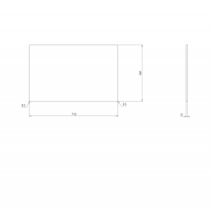 Sapho SKARA deska Rockstone 71, 2x12x46cm, bílá mat CG025-0101