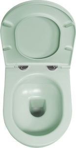 Isvea INFINITY závěsná WC mísa, Rimless, 36, 5x53cm, zelená mint 10NF02004-2T