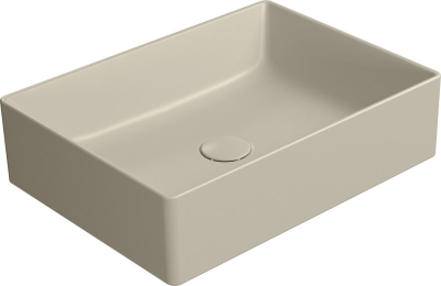 GSI KUBE X keramické umyvadlo na desku, 50x37cm, creta mat 942908