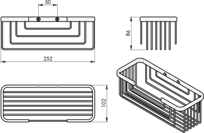 Gedy SMART police, 252x86x102mm, chrom 2419