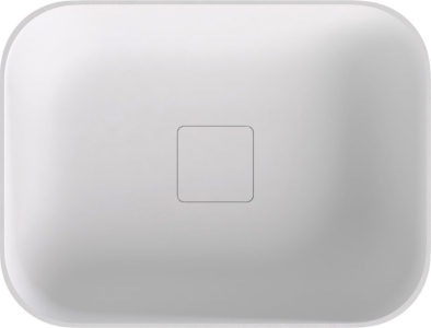 Polysan BANERA SQUARE umyvadlo na desku, litý mramor, 50x36cm, bílá mat 14596MAT