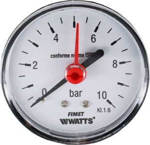 Klum Tlakoměr 63 mm, 0 - 10bar, zadní vývod 1/4" PR3014