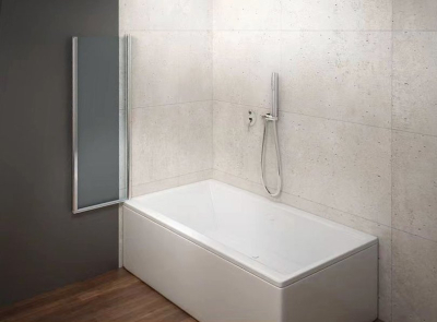Aqualine WILA vanová zástěna 900x1400 mm skládací, chrom, čiré sklo AQ5742