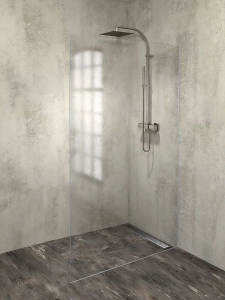 Polysan ARCHITEX sada pro uchycení skla, podlaha-stěna, max. š. 1200mm, leštěný hliník AL2112