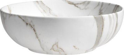 Sapho RONDANE keramické umyvadlo na desku Ø 41cm, bianco carrara AR435BC