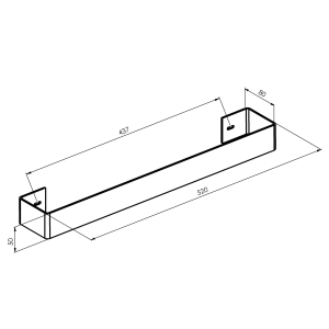 Sapho TABELLA držák ručníků 520mm, bílá mat MI520W