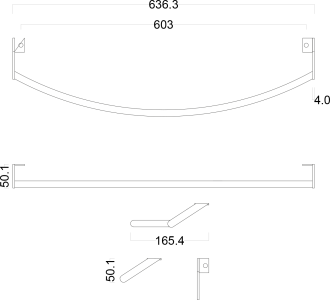 GSI PURA čelní držák ručníků 82cm, chrom PAPR82
