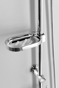 Aqualine ZARA sprchový sloup k napojení na baterii, hlavová, ruční sprcha, chrom SL420