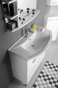 Aqualine ZERO 86 keramické umyvadlo nábytkové 86x50cm, bílá 6085