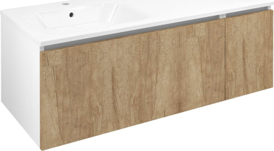 Sapho LOREA skříňka s umyvadlem 121x46x51, 5cm (90+30cm), levá, dub alabama/bílá mat LE090-2231-L-02