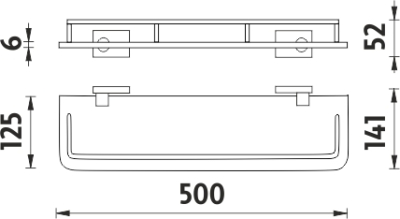 Nimco KEIRA Police s ohrádkou, 50 cm KE 22091AX-50-26