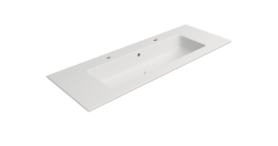 GSI PURA keramické dvojumyvadlo Slim 122x46cm, bílá mat 8887209
