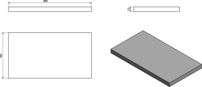 Sapho AVICE deska pod umyvadlo 90x50cm, tl.5cm, dub Rover AV094
