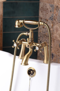 Sapho ANTEA připojení pro instalaci vanové baterie na okraj vany (pár), bronz 9856