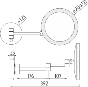 Nimco Kosmetická LED Kosmetické podsvícené LED zrcátko ZK 20265-90