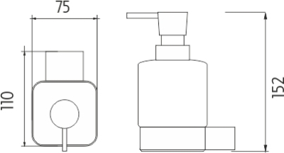 Nimco KIBO Dávkovač tekutého mýdla, pumpička mosaz Ki 14031K-T-26