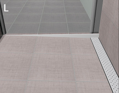 Sapho Spádová lišta, levá, výška 10 mm, délka 1500 mm, nerez mat SPD1510-L