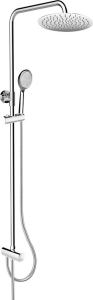 Mereo Sprchový set s tyčí, hadicí, ruční a talíř. kulatou sprchou, slim, nerez CB95001SS1